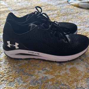Under Armour Black and White Athletic Shoes with HOVR Cushioning